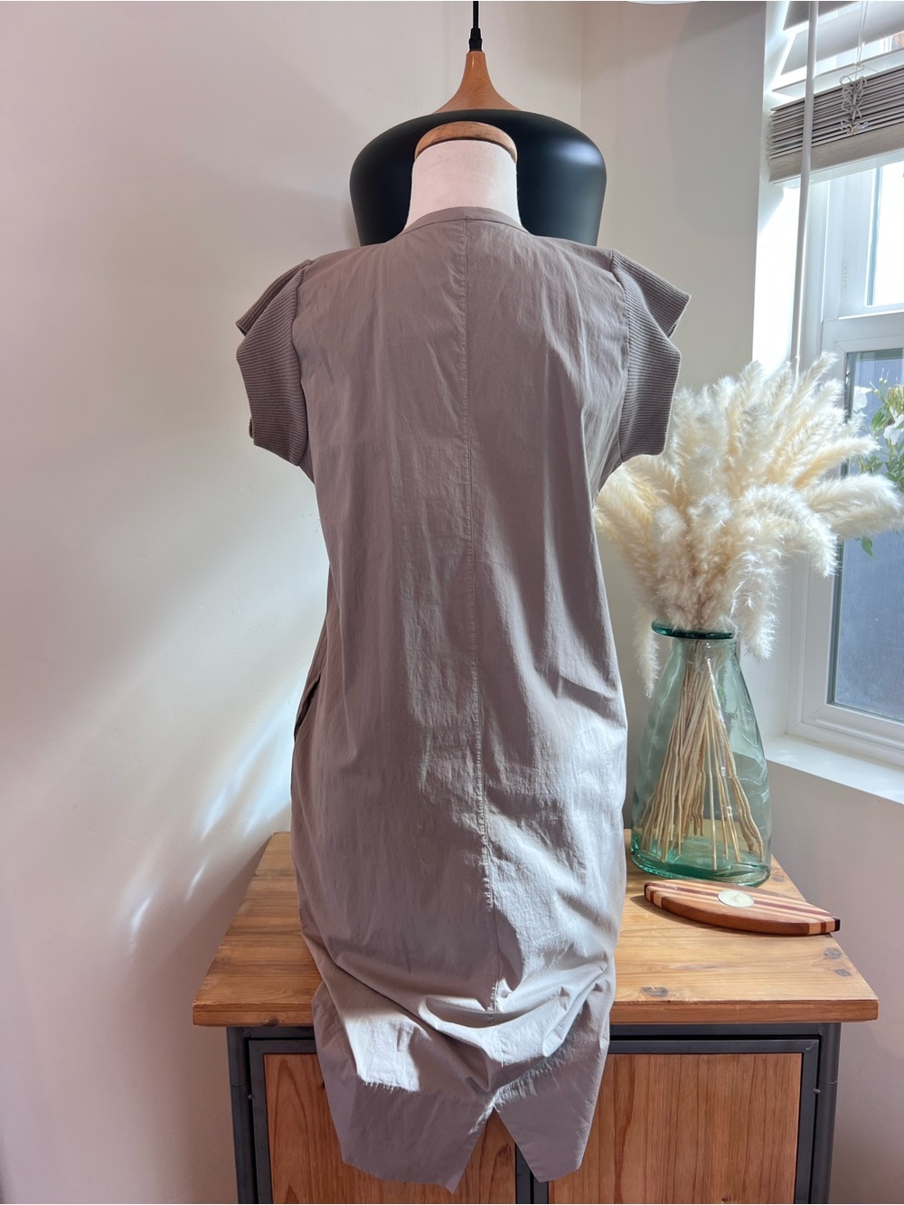 Kristensen Du Nord Dress Taupe Cocoon Midi Dress Italian Dress size 2 - Picture 3 of 7
